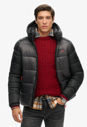 Hood Colour Block Sport Puffer