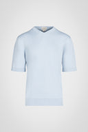 Dawson Cotton V-Neck Knit Tee