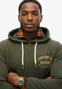 Workwear Flock Chest Hoodie