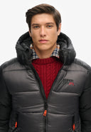 Hood Colour Block Sport Puffer