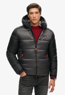 Hood Colour Block Sport Puffer