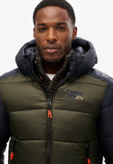 Hood Colour Block Sport Puffer