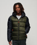 Hood Colour Block Sport Puffer