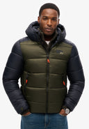 Hood Colour Block Sport Puffer