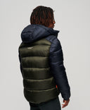 Hood Colour Block Sport Puffer