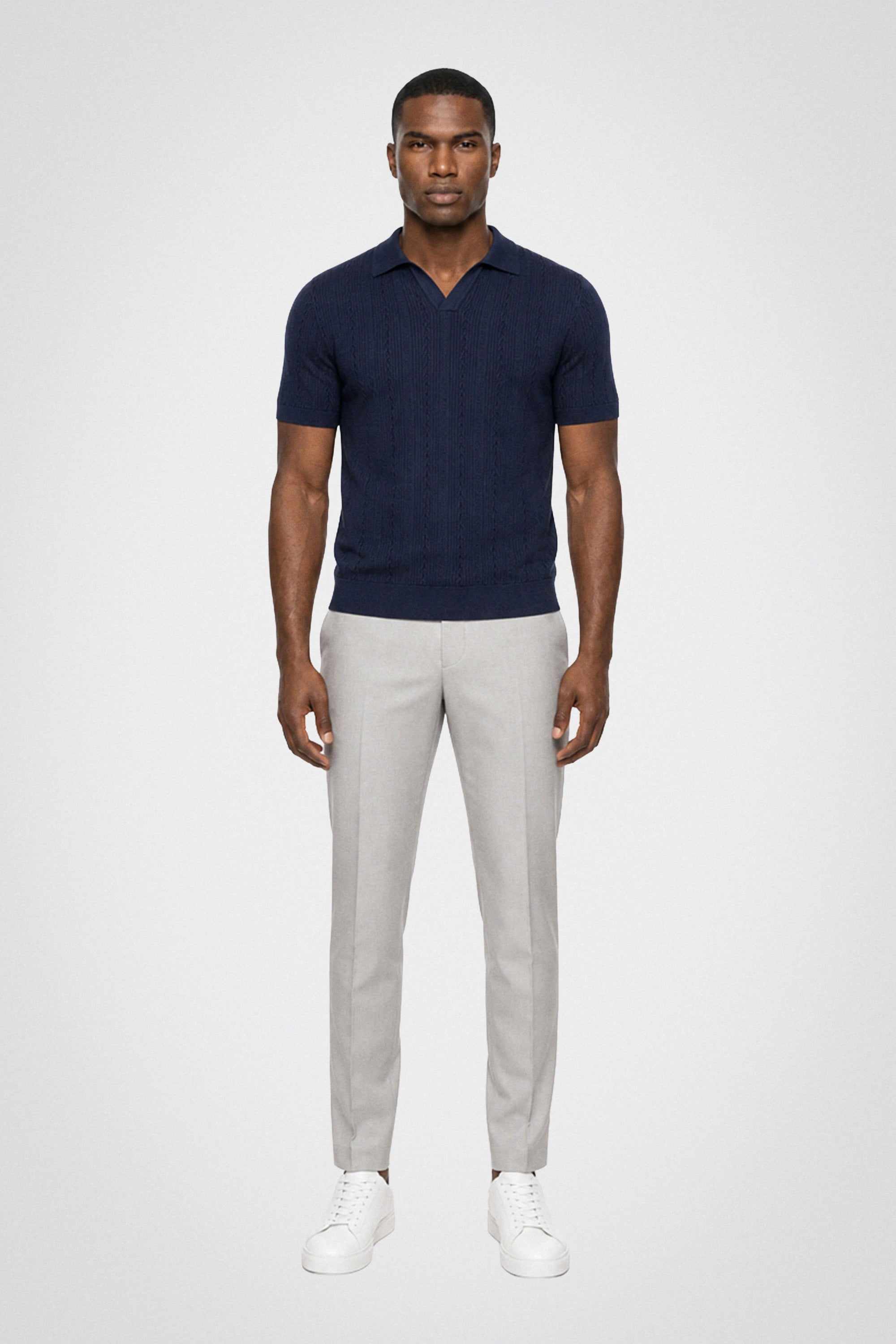 Alton Gray Arthur Tipped Knit Polo