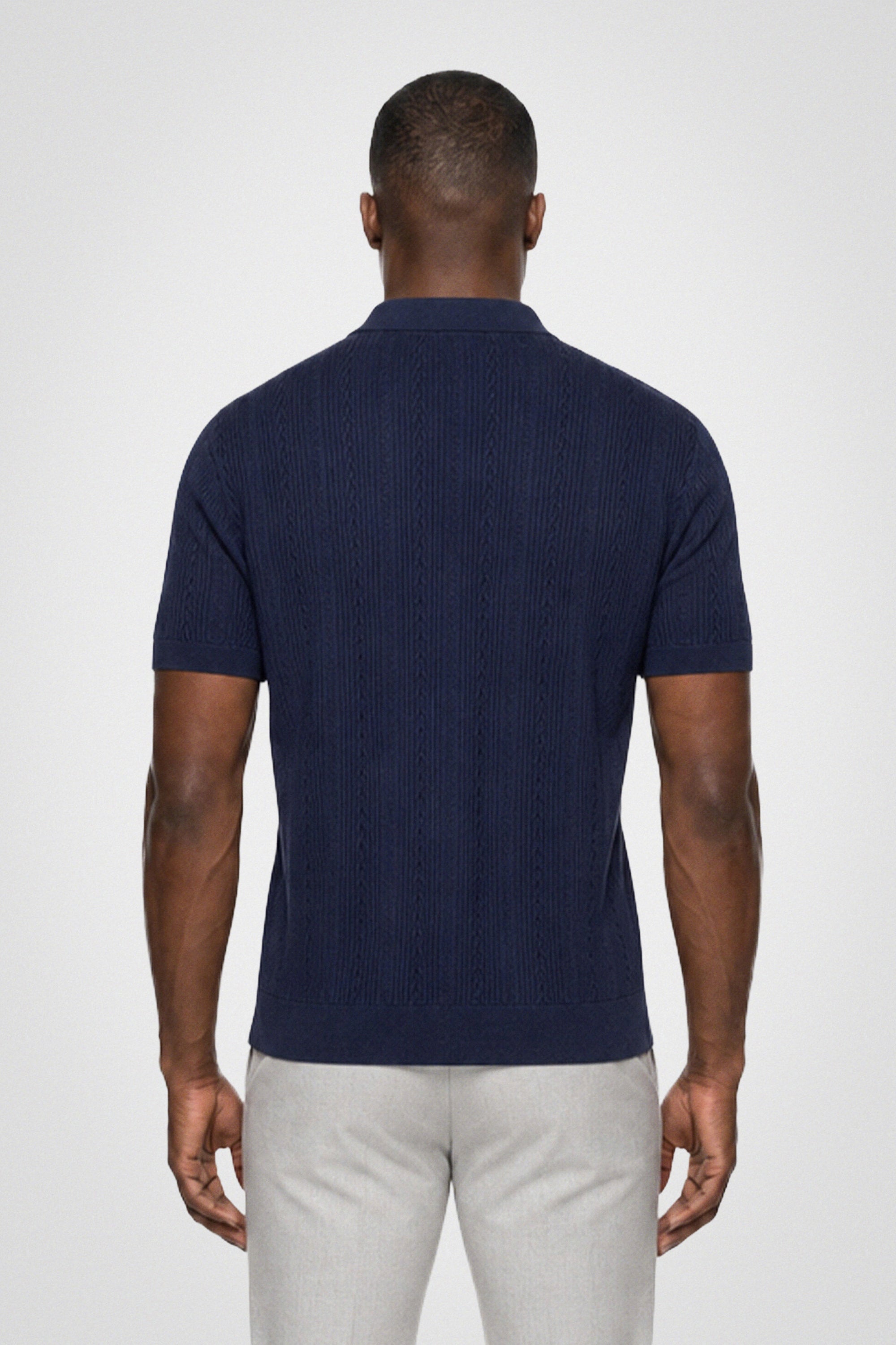 Alton Gray Arthur Tipped Knit Polo