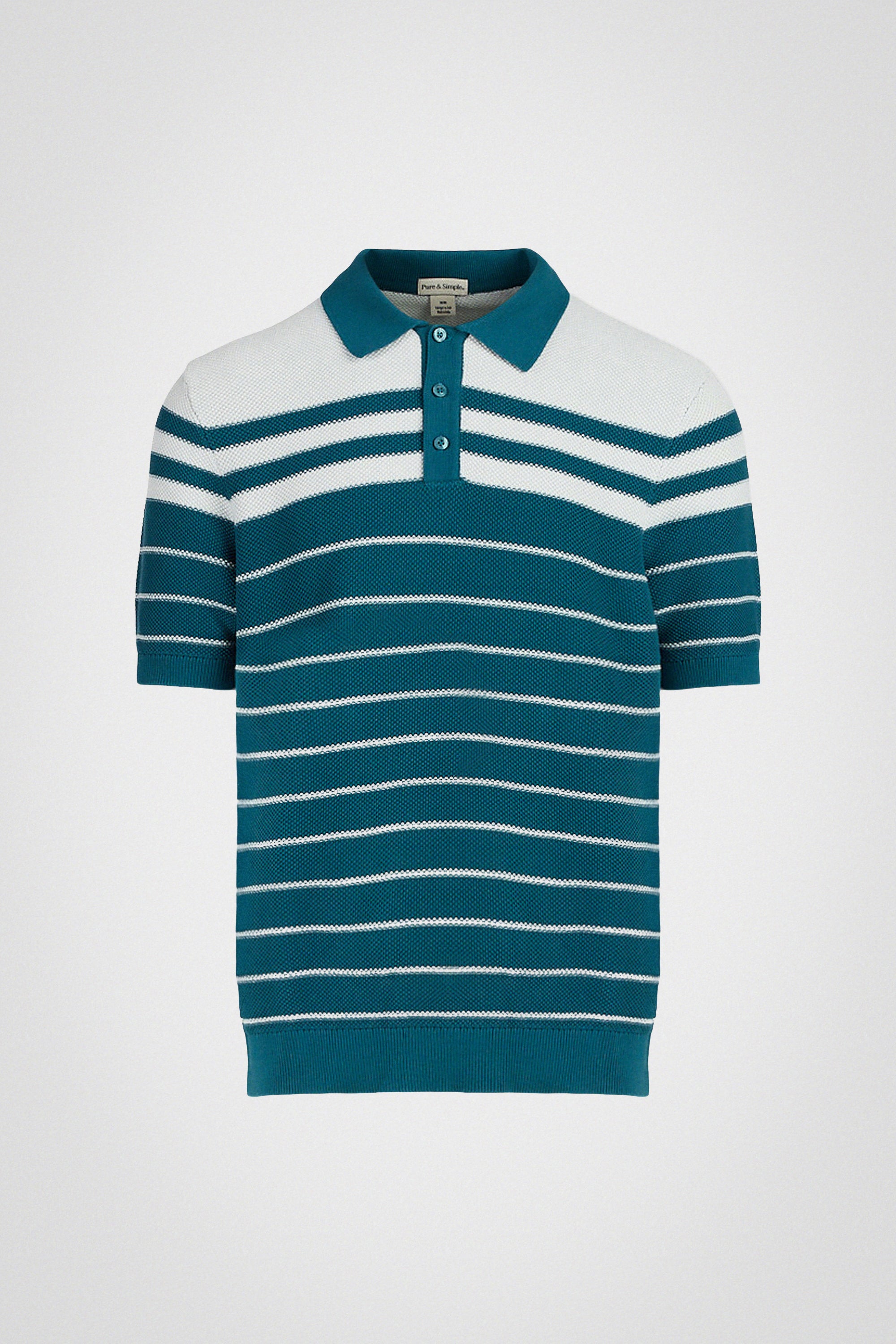 Alton Gray Marc Stripe Knit Polo