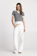 Basic Knit Johnny Collar Polo