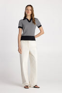 Basic Knit Johnny Collar Polo